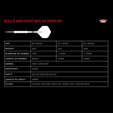 Laden Sie das Bild in den Galerie-Viewer, Bull`s Max Hopp Edition 4 Steeldarts 90%