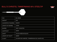 Laden Sie das Bild in den Galerie-Viewer, Bulls Christel Timmermans Steeldarts
